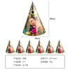 A pyramid-shaped party decor set featuring a character resembling Masha and Bear