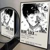 Canvas print of the Blue Lock anime featuring a character with spiky black hair and intense eyes.