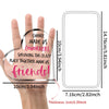 A heart-shaped plaque with text celebrating coworkers making friends, shown next to a hand for scale.