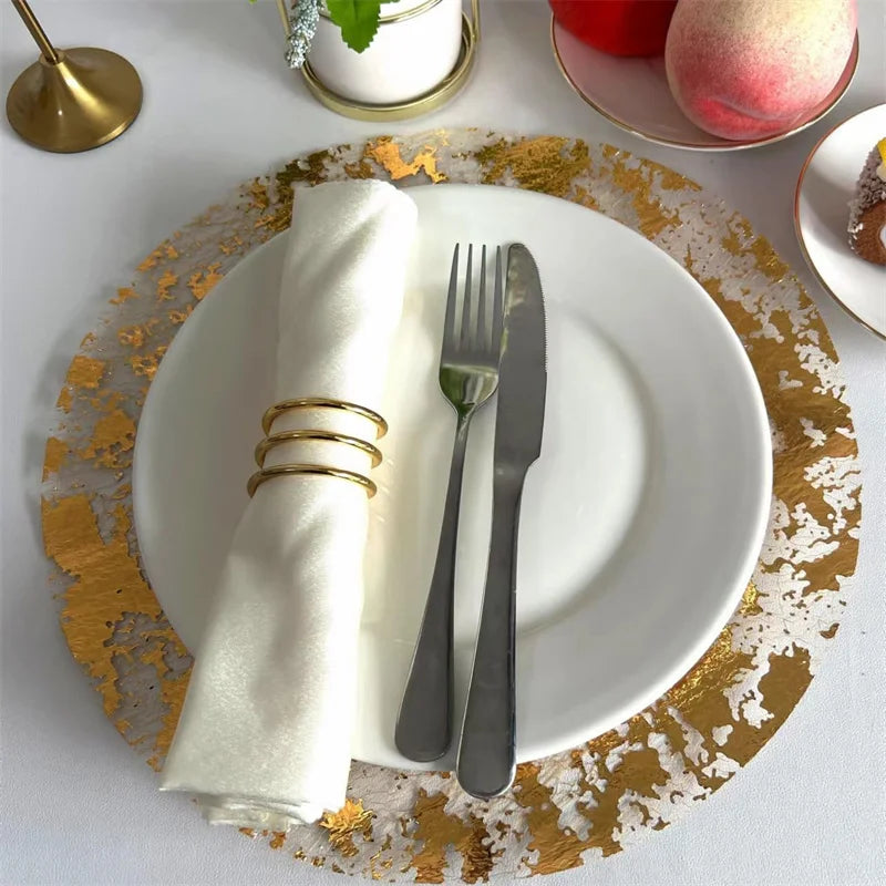 Gold Foil Disposable Placemats for Parties & Events