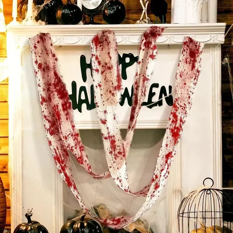 Creepy Blood-Stained Gauze Roll for Halloween Costumes & Decor