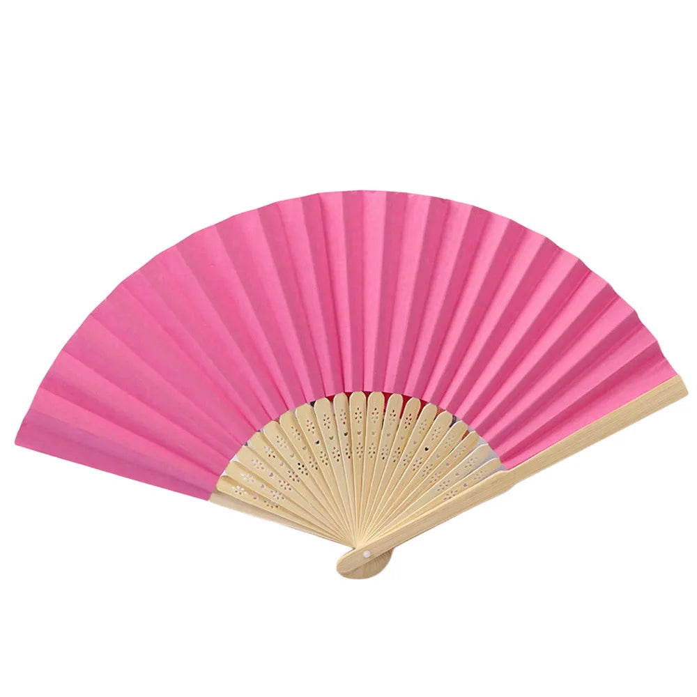 Elegant Foldable Bamboo Hand Fan for Weddings & Parties