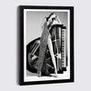 Elegant Wooden Picture Frame with Artistic Canvas Print