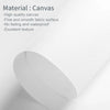 Roll of white canvas material showing a fine, smooth fabric texture.