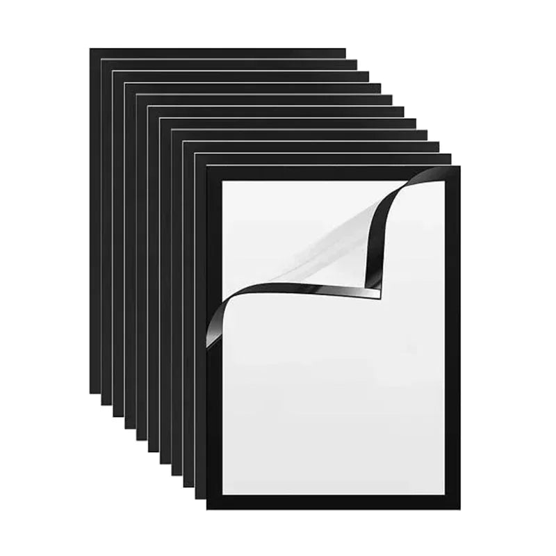 A stack of black magnetic display frames for diamond art and photos, shown in a vertical arrangement.