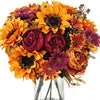 Silk Sunflower Wreath Bouquet for Home & Wedding Décor