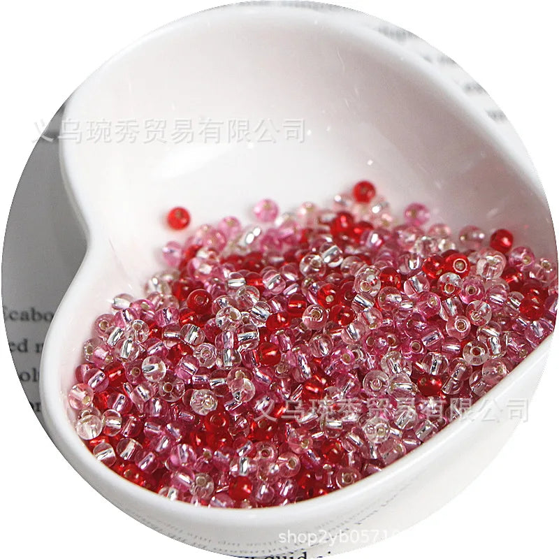 Silver Rice Glass Beads for Jewelry Making