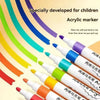 A collection of 80-color acrylic markers for children, showing various colors and tips.