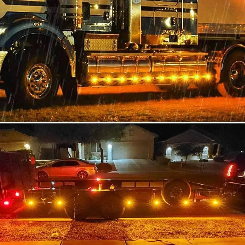 LED Side Marker Light with Three Lighting Modes for Trucks, Trailers, and Vans