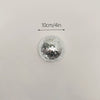 Silver semicircular wall-mounted disco ball decor with a 10cm/4in dimension marker.
