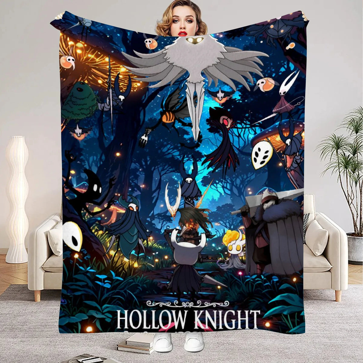 Hollow Knight Flannel Throw Blanket