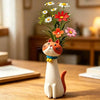 Cute Cat-Shaped Resin Vase for Home Decor