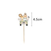 A set of two jungle animal cake toppers featuring various cute animals like monkeys and tigers.