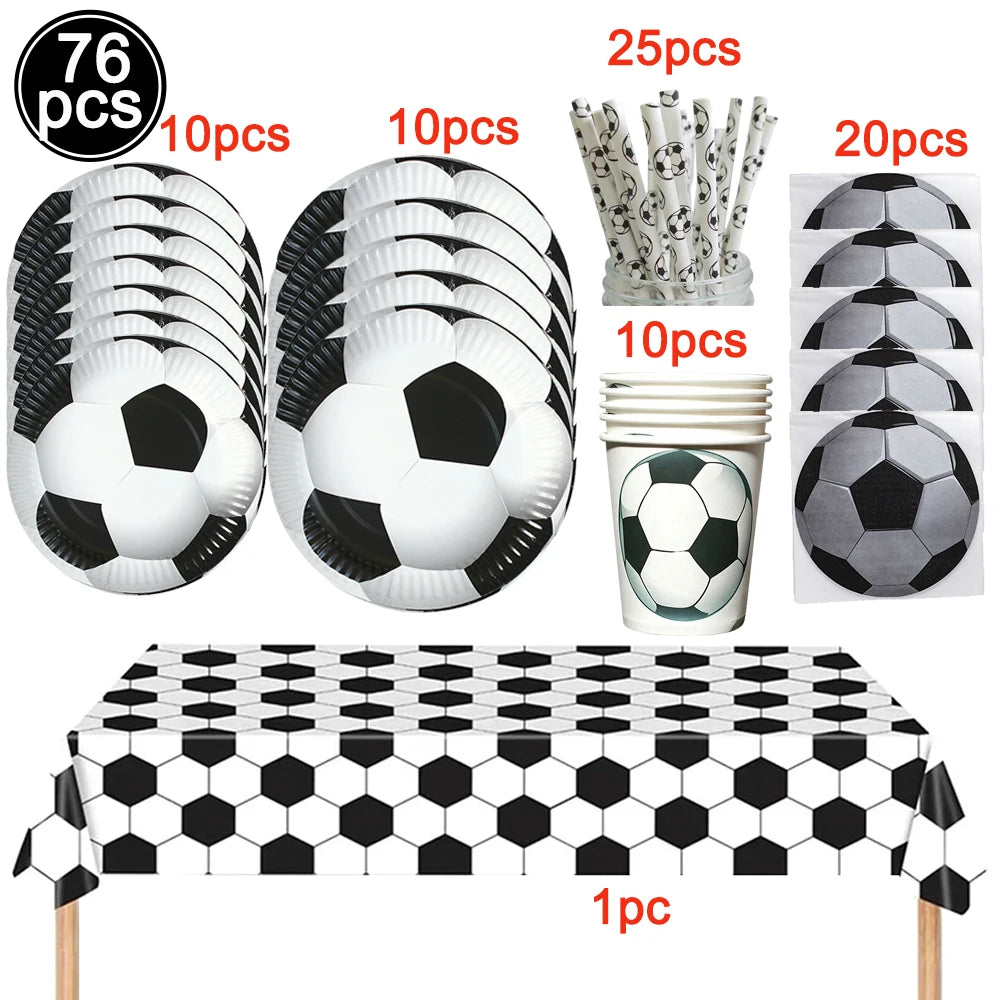 Soccer Party Disposable Tableware Set