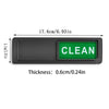 A black magnet indicator with a green display showing the word CLEAN.