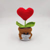 Handmade Crochet Sunflower in Pot – Decorative Knitted Artificial Plant