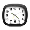 A black digital alarm clock face showing the time 12:00 with a white background and black bezel.