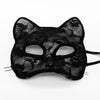 Black elegant lace half-face mask for masquerade or cosplay