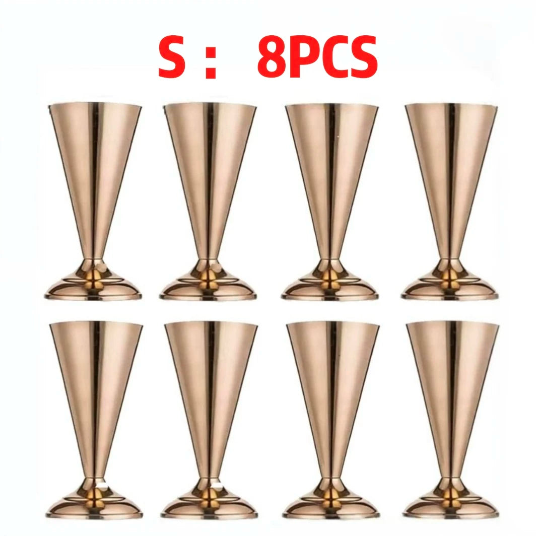 Gold Trumpet Vase Metal Flower Holder for Weddings & Home Decor