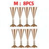 Gold Trumpet Vase Metal Flower Holder for Weddings & Home Decor