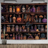 Enchanted Library Staircase Tapestry Wall Hanging
