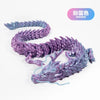 A purple dragon figurine with scales and a head, printed in resin for decor.