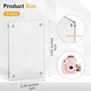 Six clear acrylic magnetic photo frames for fridge, measuring 3.54 inches by 2.36 inches.