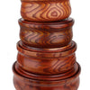 Natural Solid Wood Serving Bowl with Lid