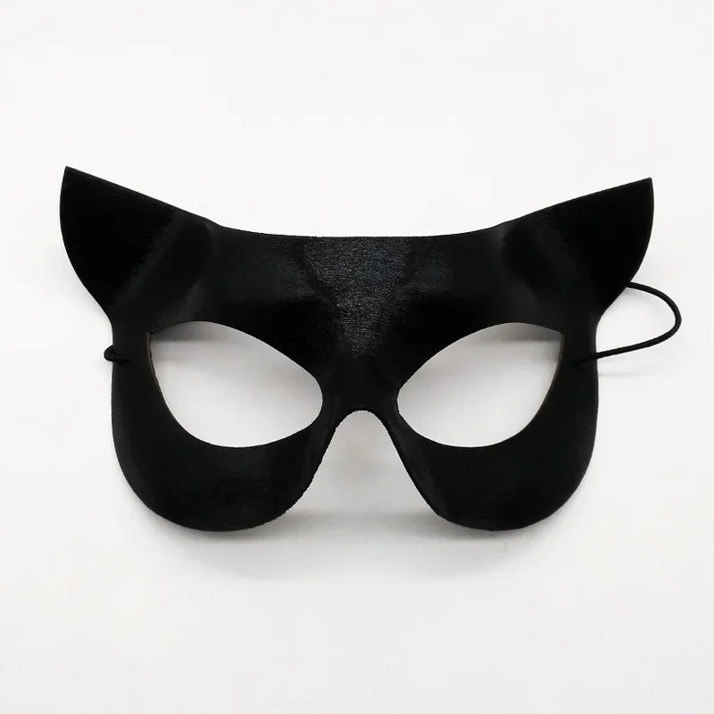 A black elegant lace half-face mask for masquerade or cosplay