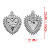 Gold Sacred Heart Charms for Jewelry Making