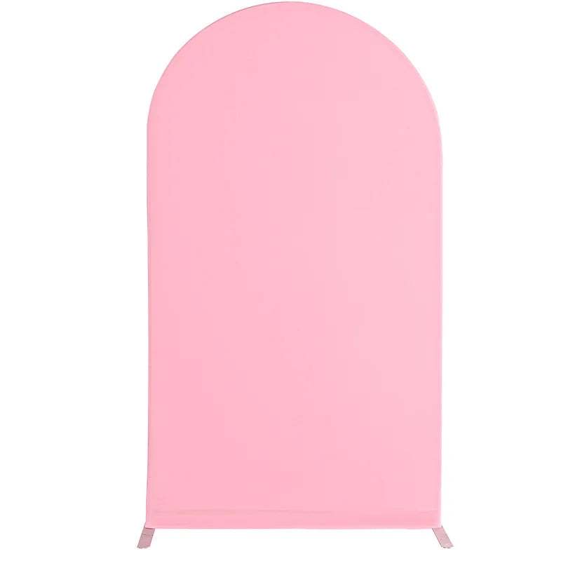 Fondo arqueado elástico rosa sólido para fotografía o eventos.