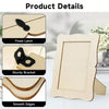 Unfinished Wooden Photo Frames for DIY Crafting and Display