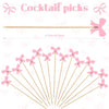 Eco-Friendly Bamboo Cocktail Picks with Cute Toppers (100 Pack)