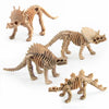 A set of twelve prehistoric dinosaur skeletons for kids to dig and build.