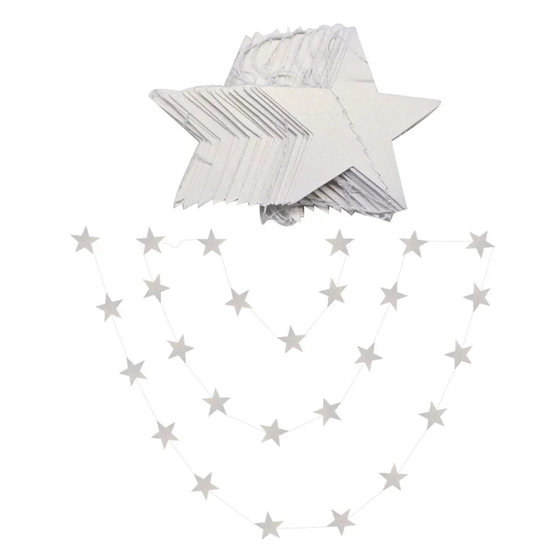 Gold Twinkle Star Paper Garlands