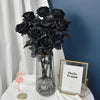 Artificial Black Roses with Long Stems for Gothic Home Decor