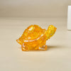 Durchsichtige gelbe Kristallschildkrötenfigur als Heimdeko.