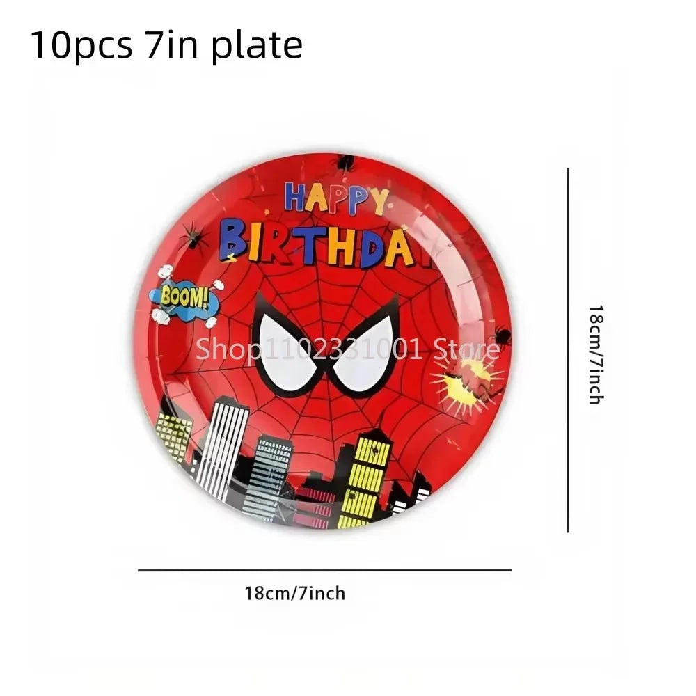 Superhero Birthday Party Tableware and Decoration Kit