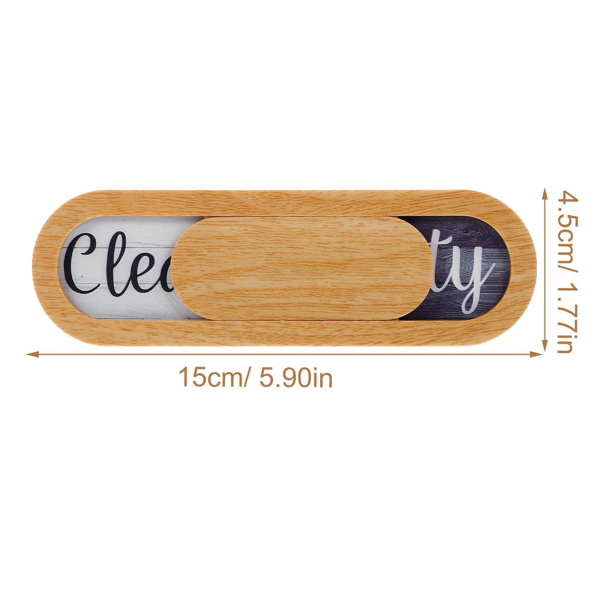 Wooden indicator magnet showing clean and dirty sides for dishwashers