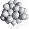 A set of matte latex balloons in pink and blue forming a balloon garland.