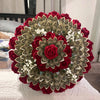 Set of 25 Red Artificial Roses for DIY Wedding Bouquets and Centerpieces