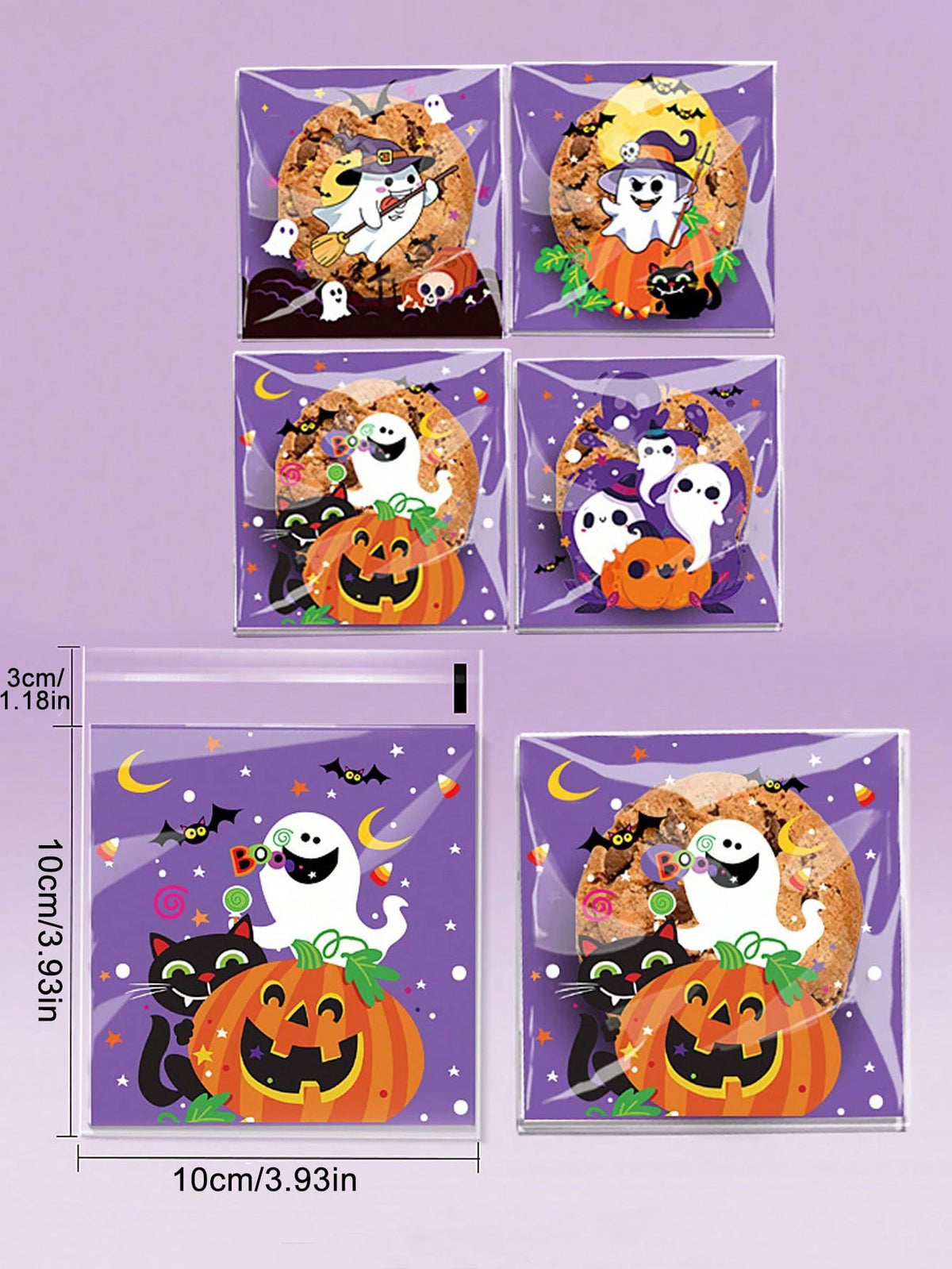 Halloween Candy Treat Bags with Food-Safe Adhesive Seal