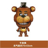 A realistic bear figurine in a brown color with a black top, used for themed birthday parties.