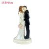 Resin Bride and Groom Cake Topper Figurine Set