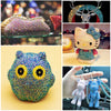 A collection of handcrafted animal figures and decorative items made with hotfix glass rhinestones.