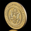 Gold-plated CIA challenge coin featuring the Great Seal of the United States