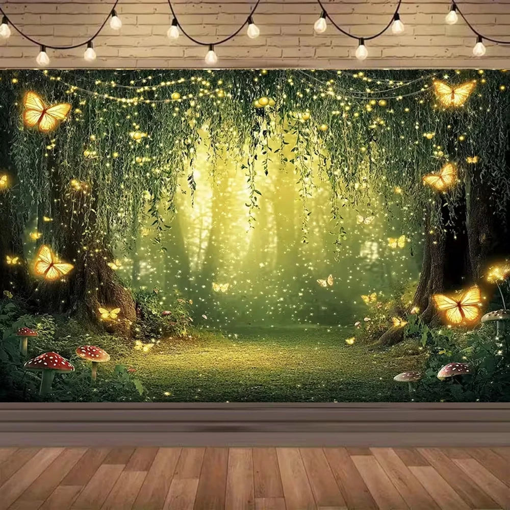 Enchanted Forest Birthday Party Photography Backdrop