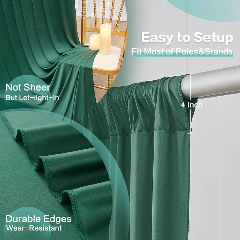 Silky Polyester Backdrop Drapes for Weddings & Events
