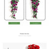 Silk Rose Hanging Vine - Faux Flower Garland for Home Décor