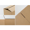 Close-up views of sturdy brown corrugated cardboard shipping boxes.